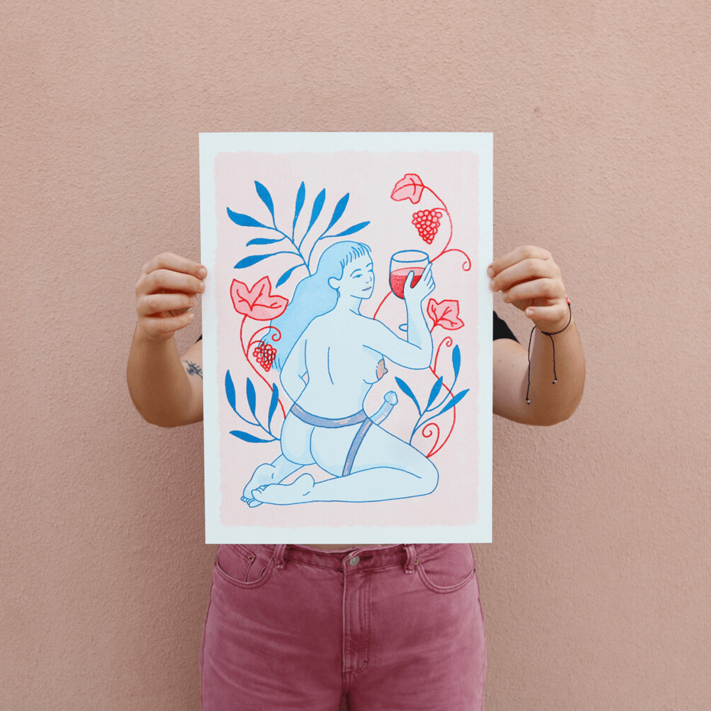 Strap-On & Wine Risoprint