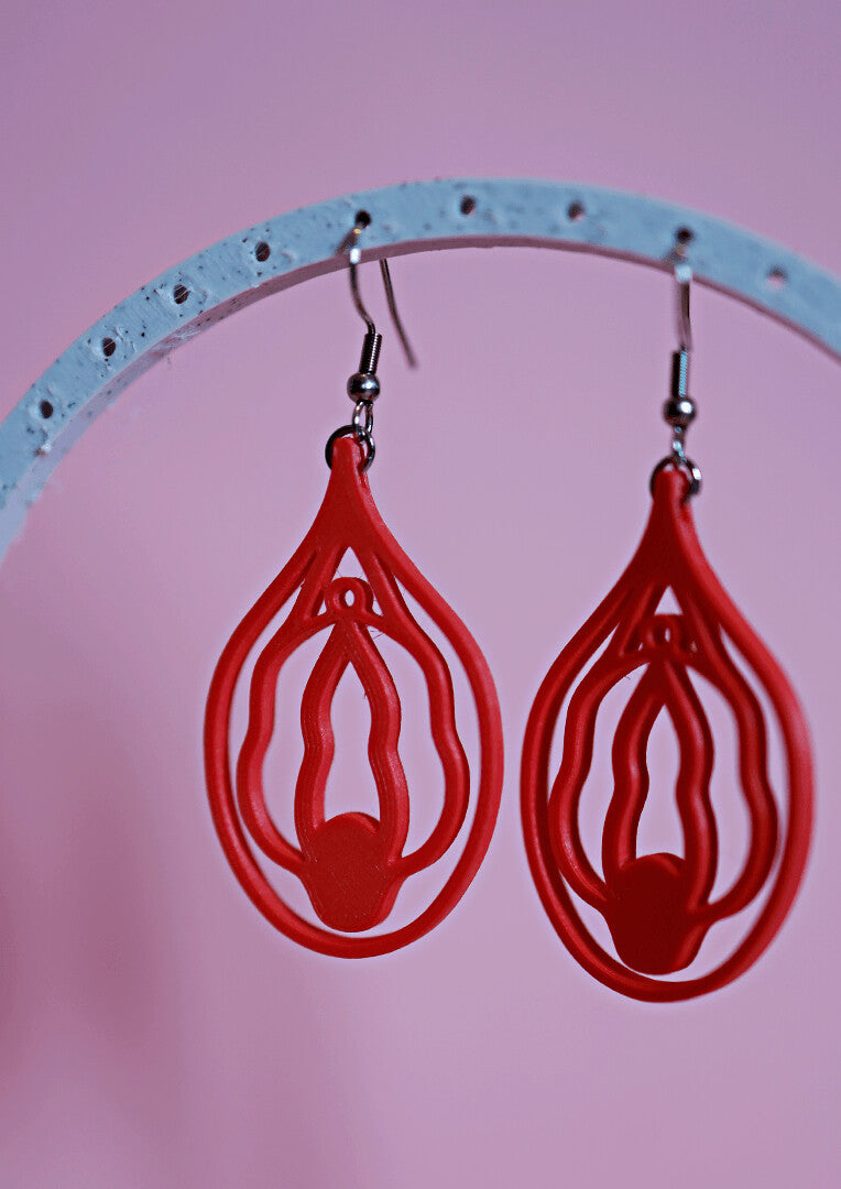 Vulva Pink Earrings