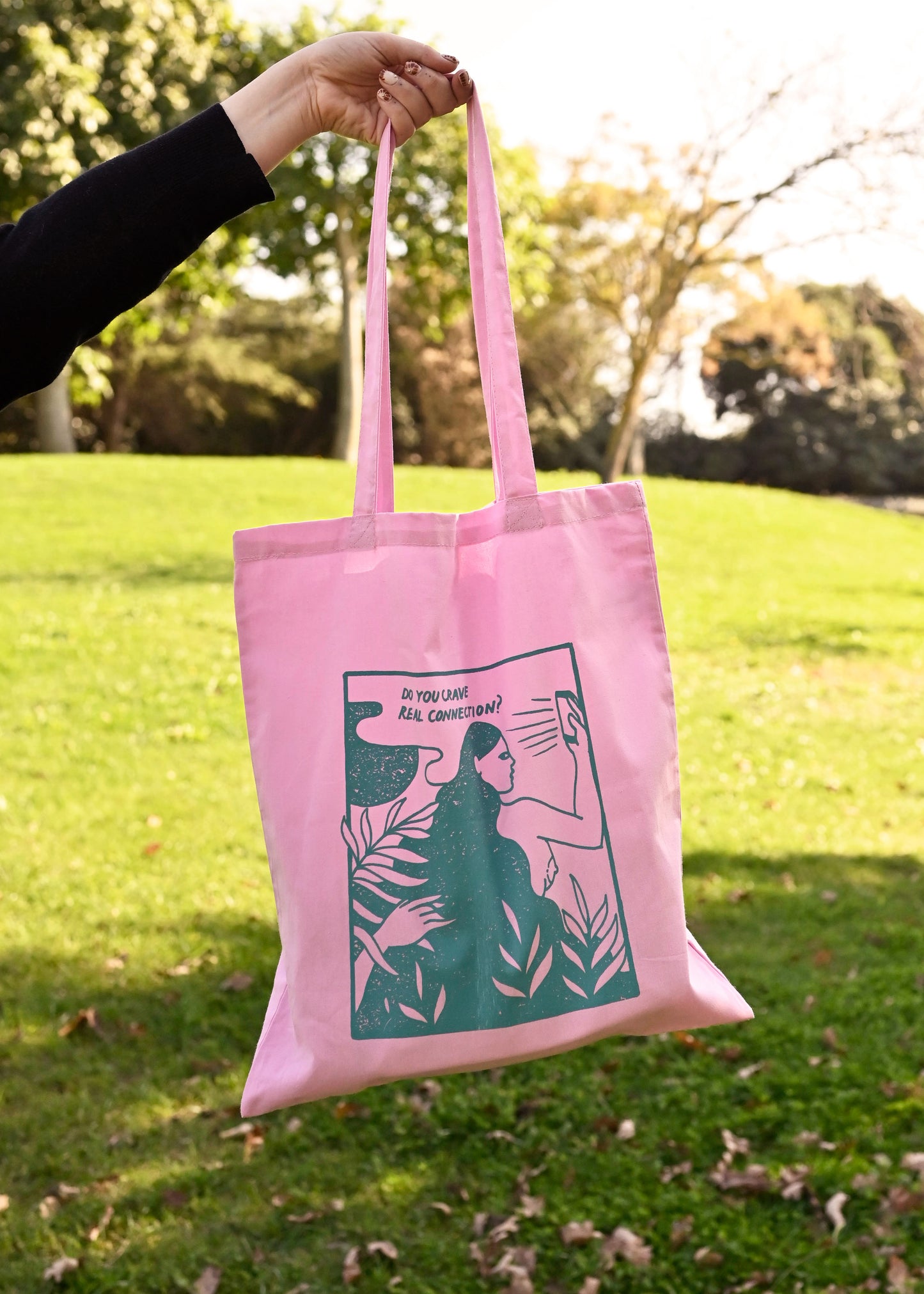 Real Connection Pink Tote Bag
