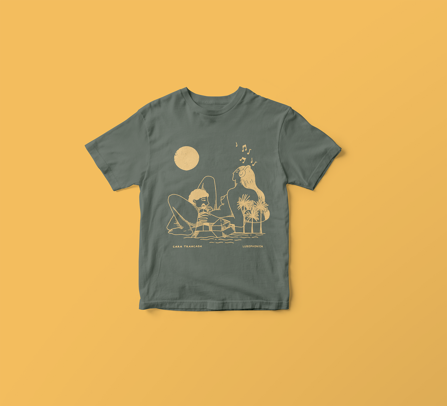 Lusophonica x Cara Trancada Green T-shirt
