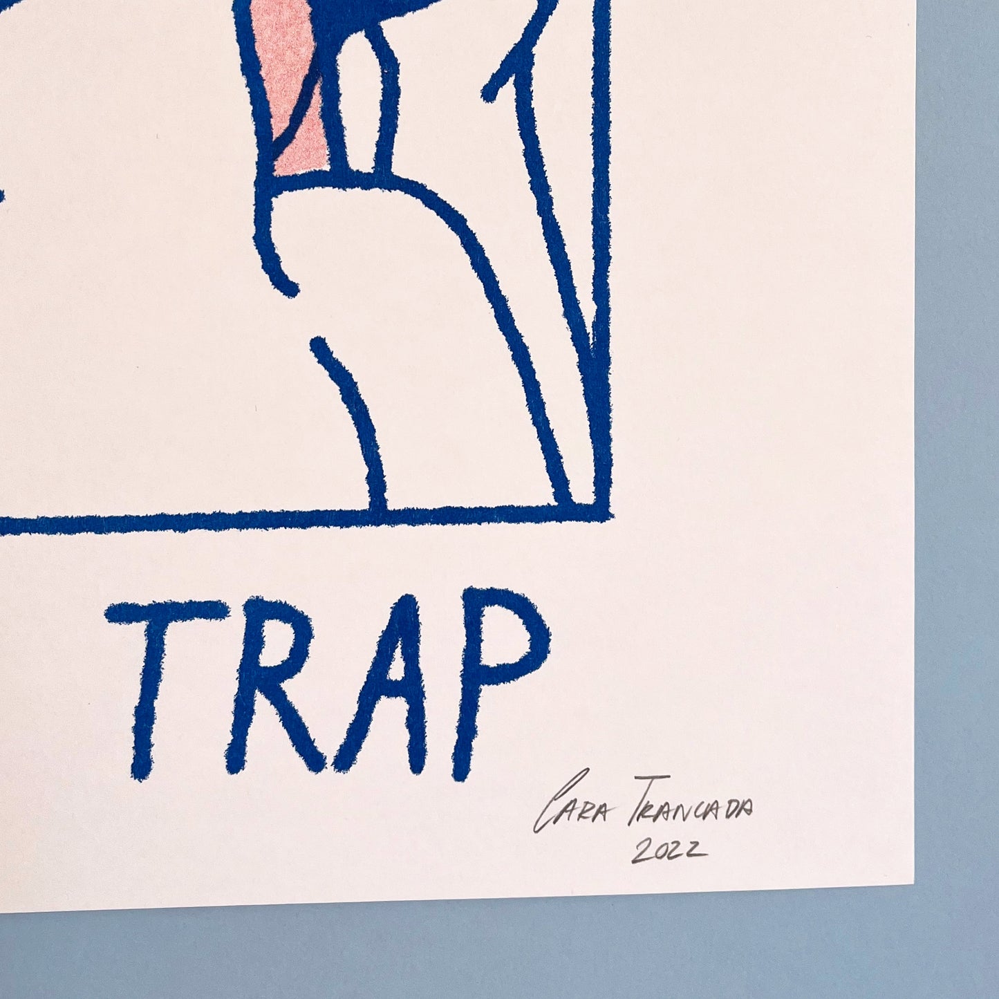 Close up of artist's signature