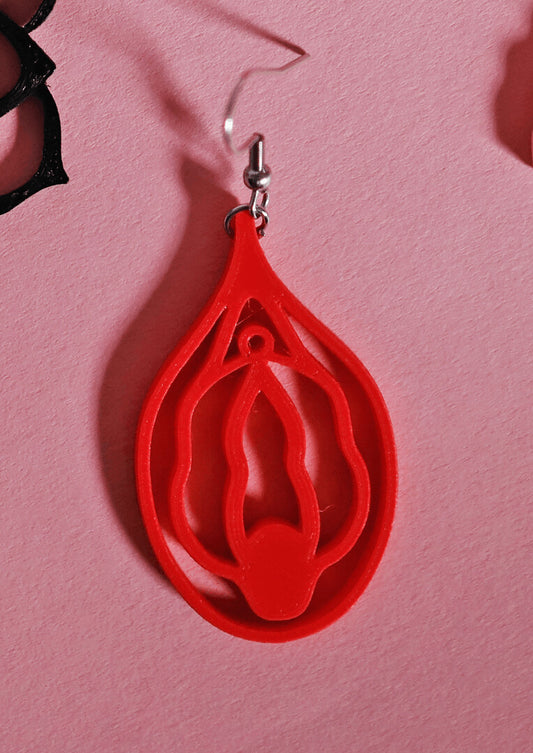 Vulva Pink Earrings