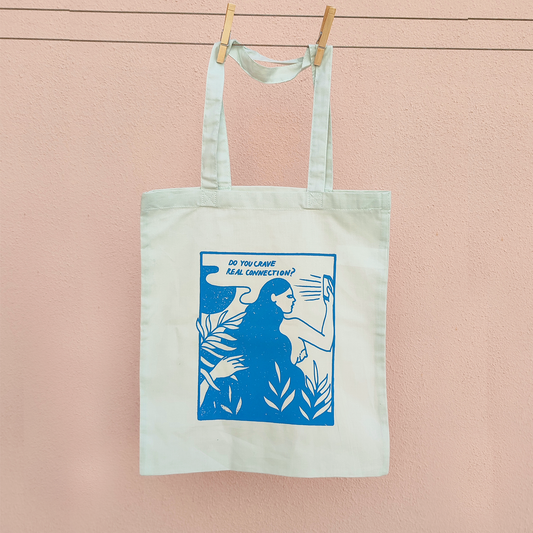 Real Connection Green Tote Bag